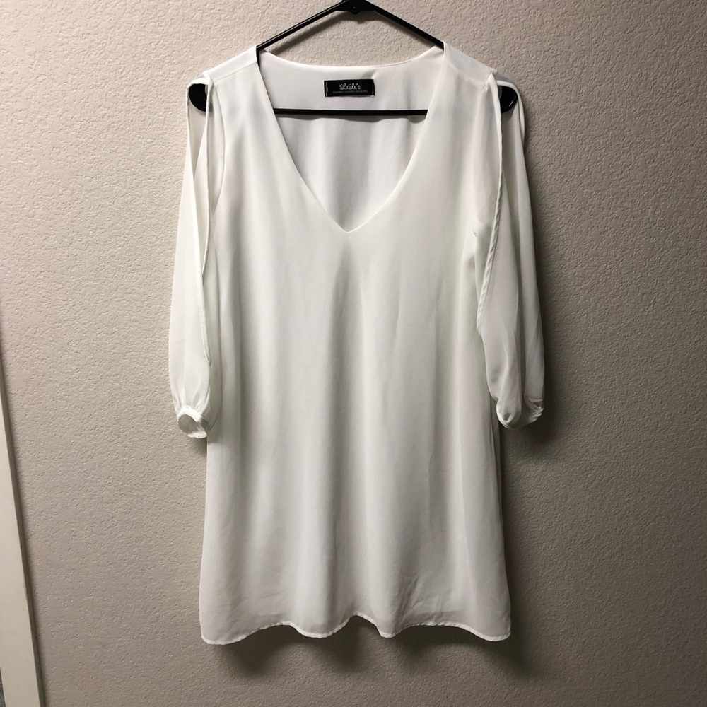 Long sleeve white dress